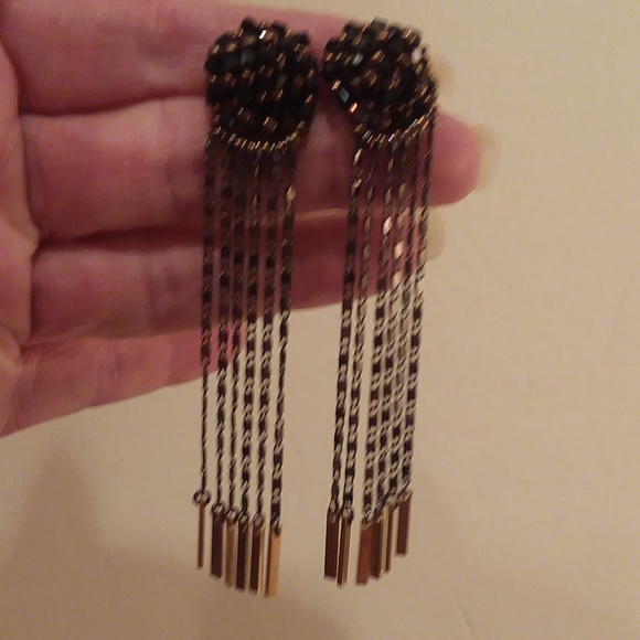 Anthropologie Jewelry - Athropologie Sparkle Fringe Drop Earrings - NWOT